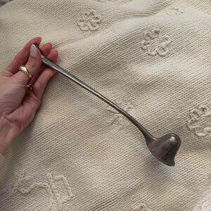 Silver tone candle snuffer Some patina